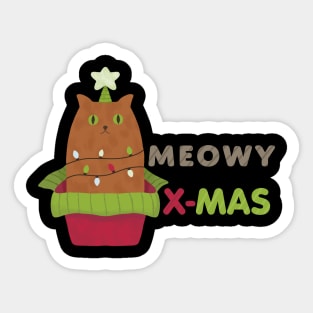 meowy christmas Sticker